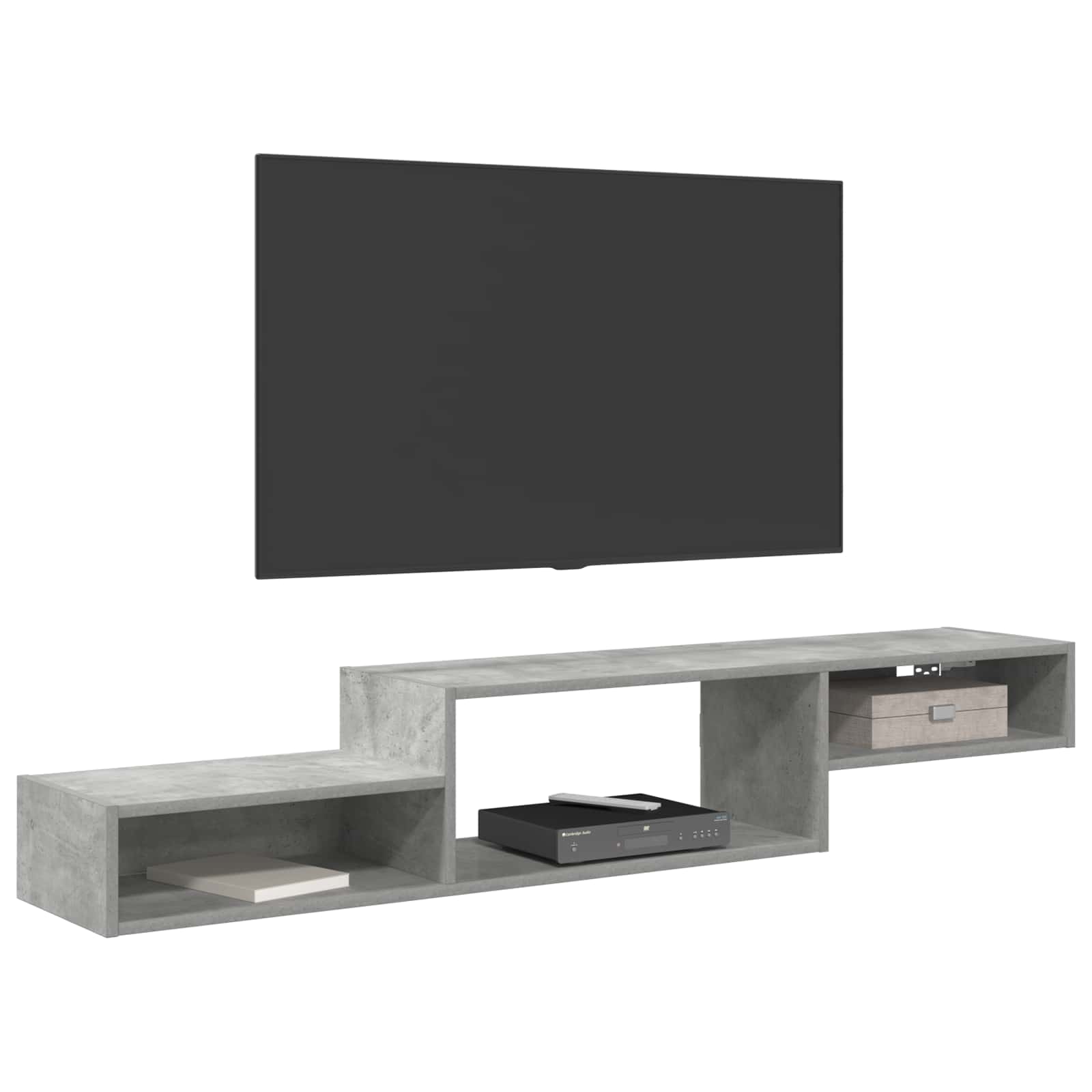Mobile TV da Parete A parete Grigio Cemento 150 x 28 x 26 cm | homemem39