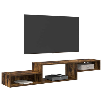 Mobile TV da Parete A parete Rovere Fumo 150 x 28 x 26 cm | homemem39