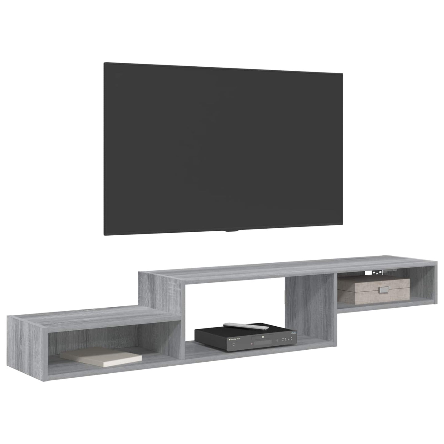Mobile TV da Parete A parete Sonoma grigio 150 x 28 x 26 cm | homemem39