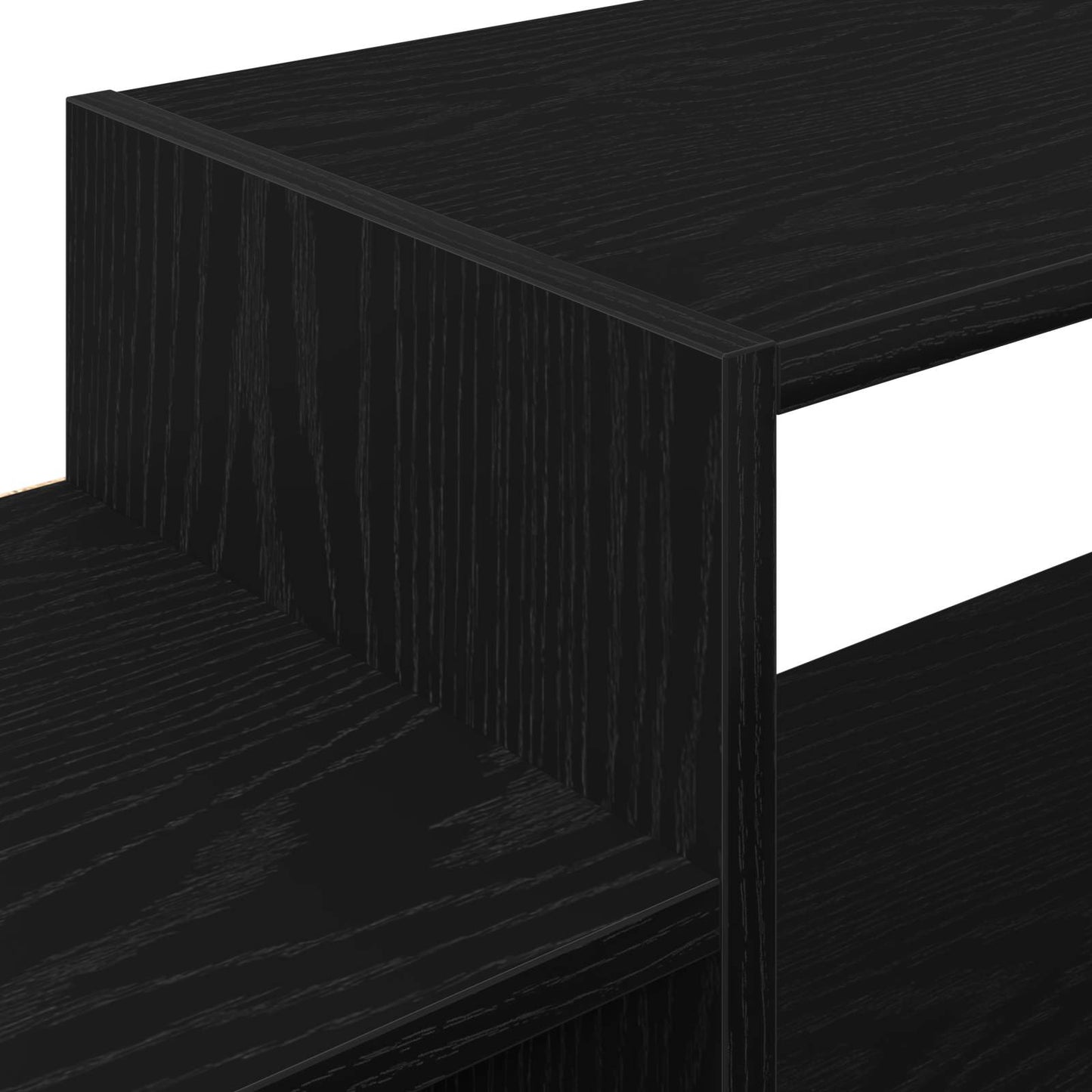 Mobile TV da Parete A parete Rovere Nero 140 x 28 x 21 cm | homemem39