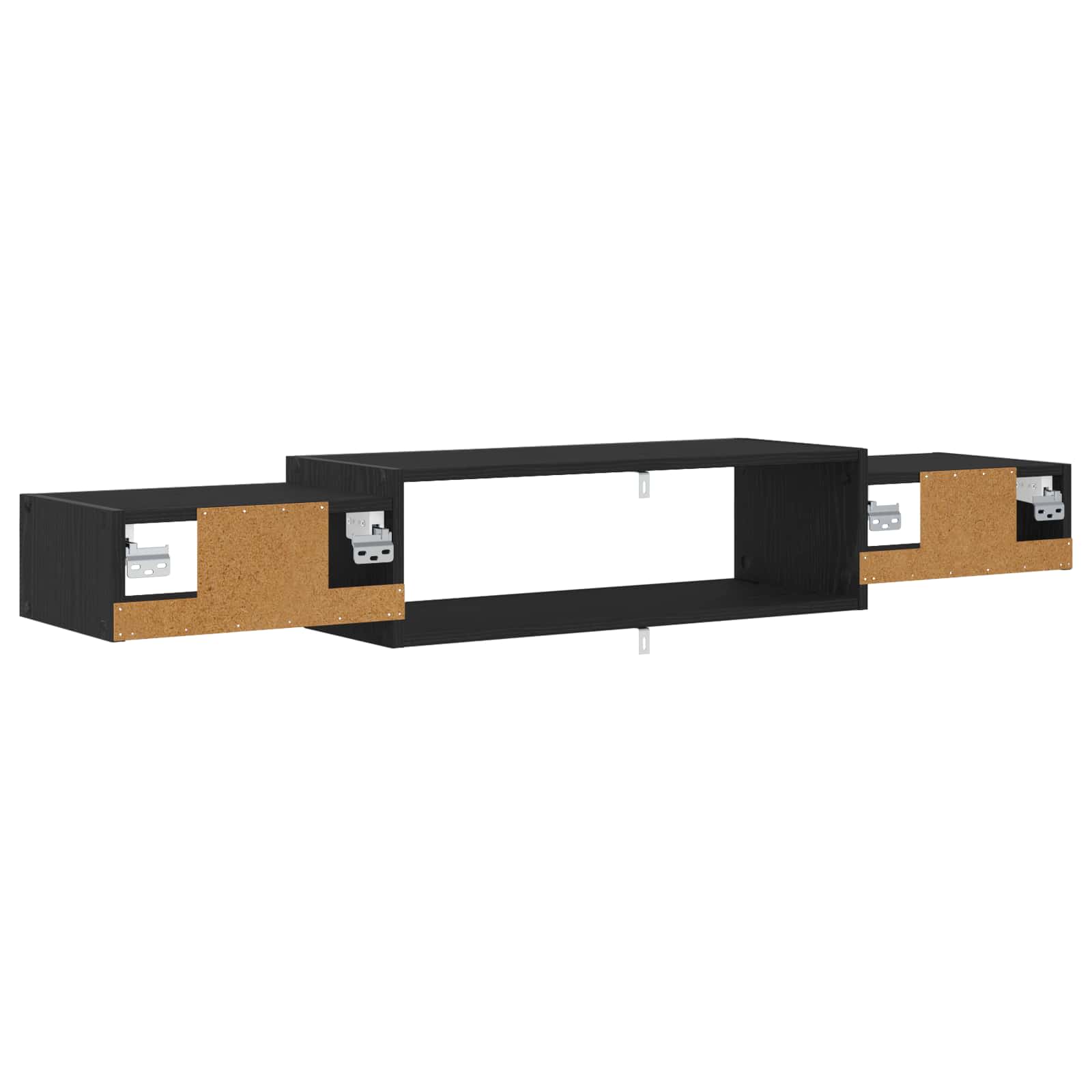 Mobile TV da Parete A parete Rovere Nero 140 x 28 x 21 cm | homemem39