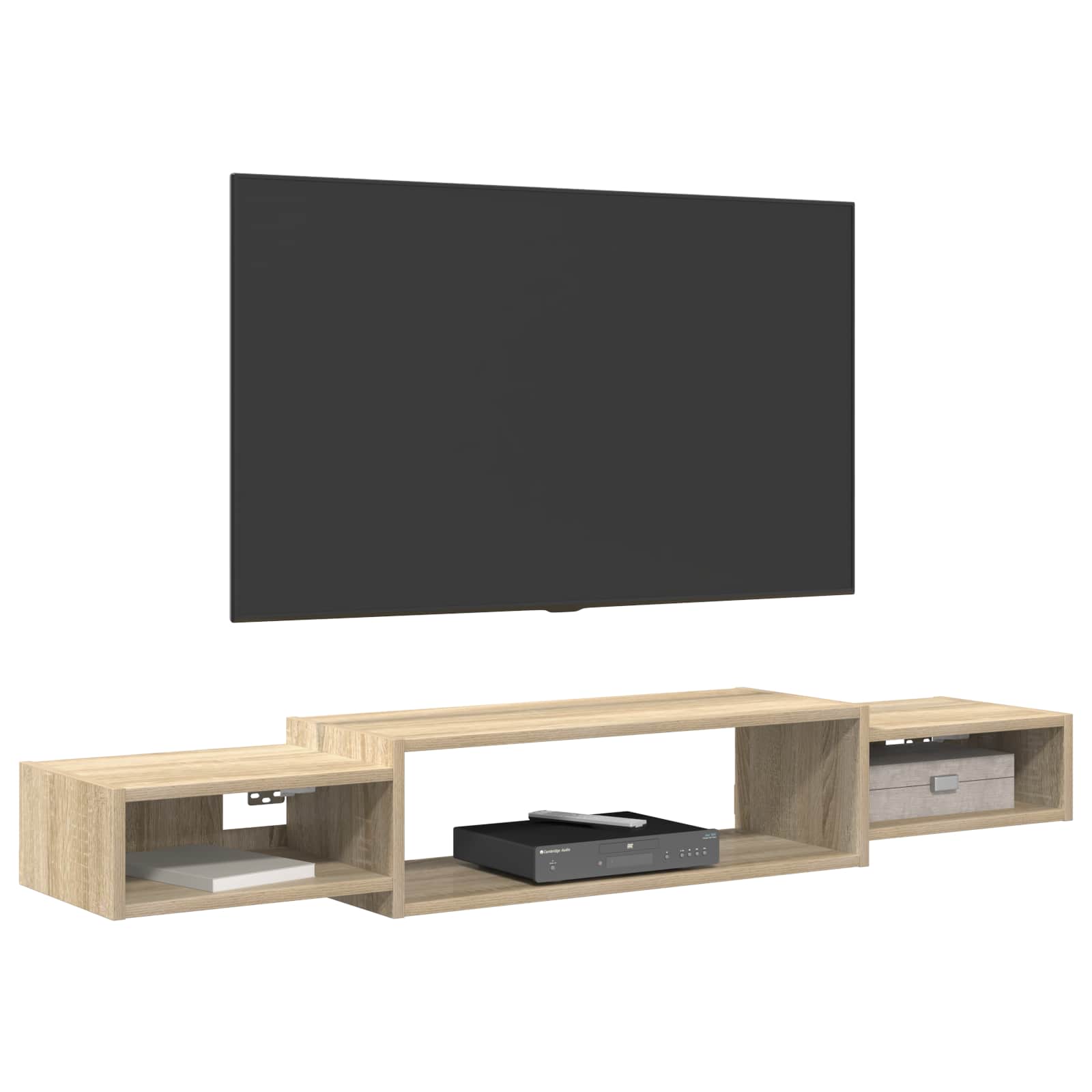Mobile TV da Parete A parete Rovere Sonoma 140 x 28 x 21 cm | homemem39