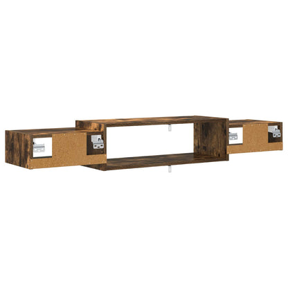 Mobile TV da Parete A parete Rovere Fumo 140 x 28 x 21 cm | homemem39