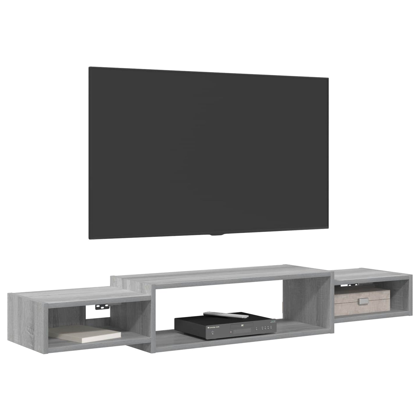 Mobile TV da Parete A parete Sonoma grigio 140 x 28 x 21 cm | homemem39