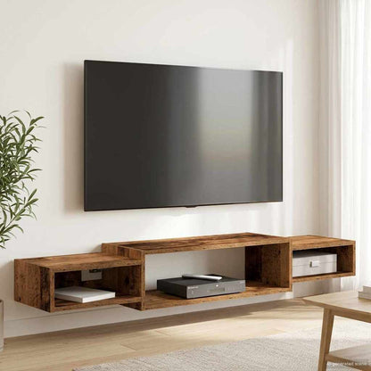 Mobile TV da Parete A parete Legno antico 140 x 28 x 21 cm | homemem39
