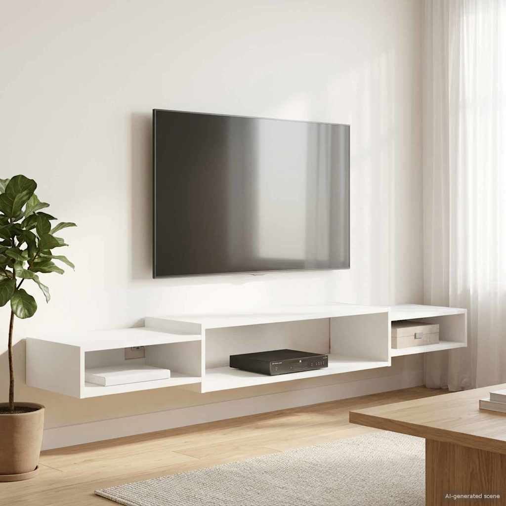 Mobile TV da Parete A parete Bianco 180 x 28 x 21 cm | homemem39