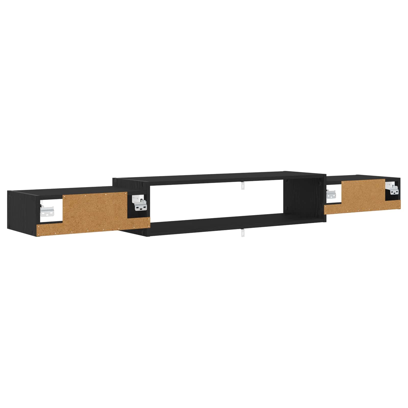 Mobile TV da Parete A parete Rovere Nero 180 x 28 x 21 cm | homemem39