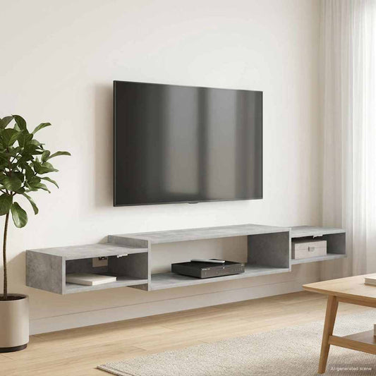 Mobile TV da Parete A parete Grigio Cemento 180 x 28 x 21 cm | homemem39