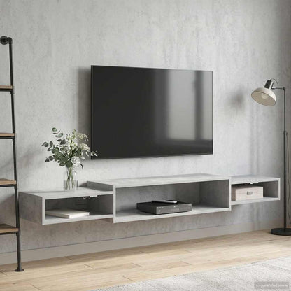 Mobile TV da Parete A parete Grigio Cemento 180 x 28 x 21 cm | homemem39