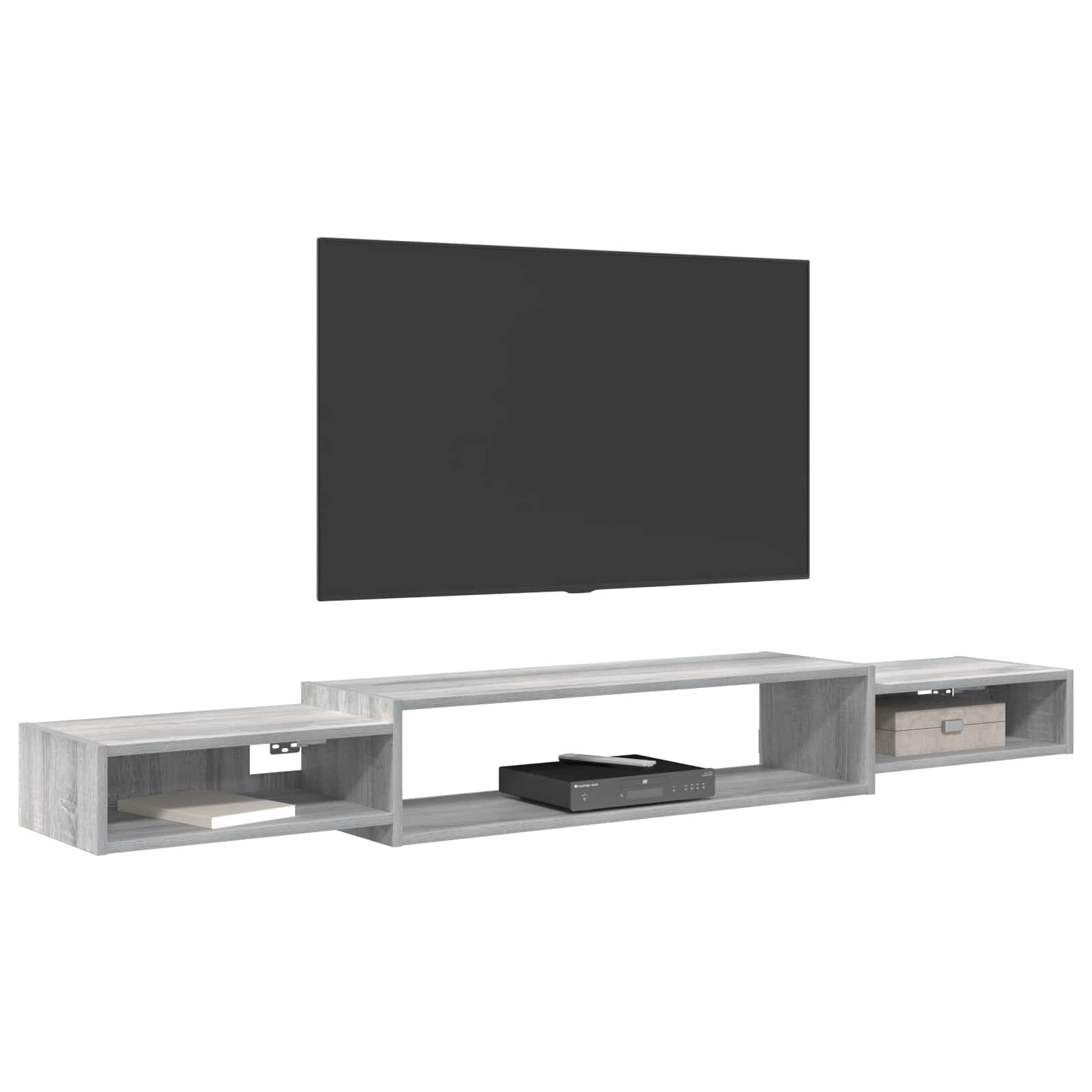 Mobile TV da Parete A parete Sonoma grigio 180 x 28 x 21 cm | homemem39
