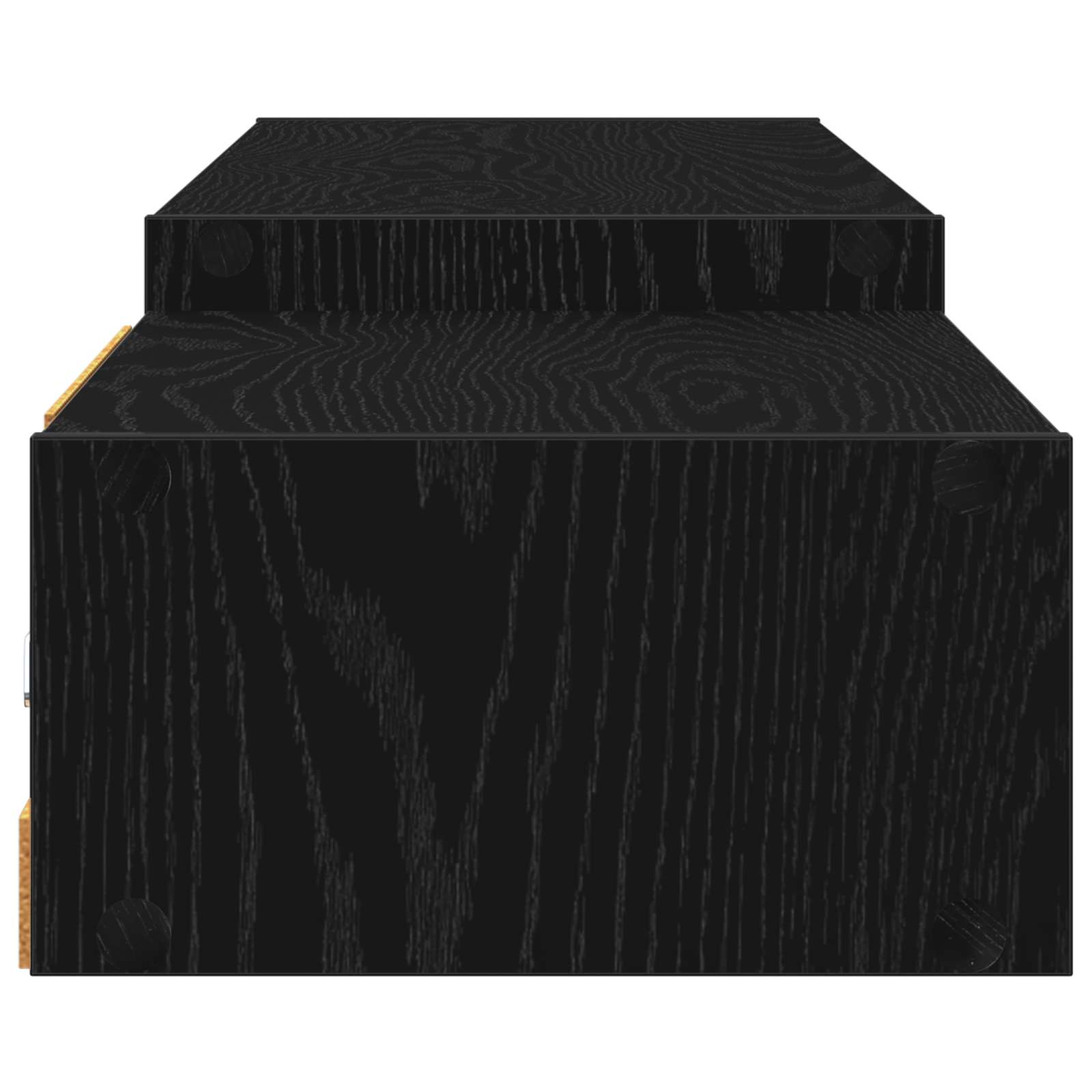 Mobile TV da Parete A parete Rovere Nero 220 x 28 x 21 cm | homemem39