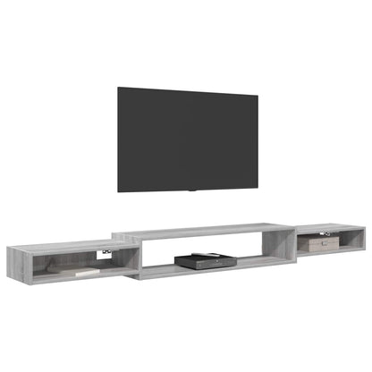 Mobile TV da Parete A parete Sonoma grigio 220 x 28 x 21 cm | homemem39