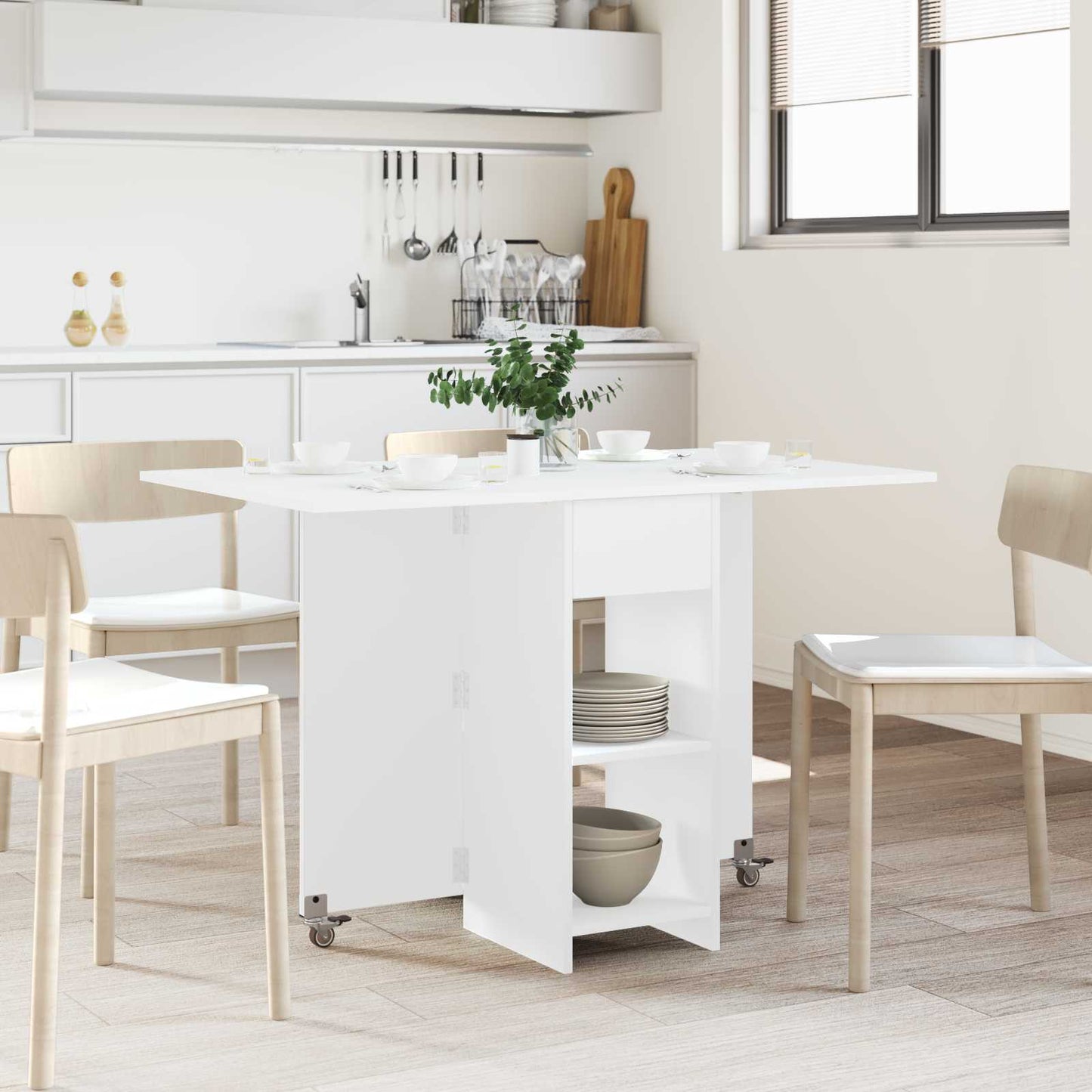 Tavolo da Pranzo 115 x 70 x 75 cm Legno ingegnerizzato Bianco