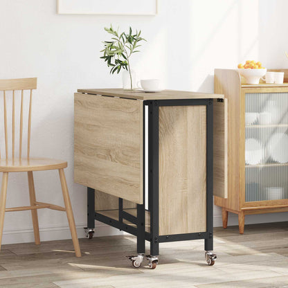 Tavolo da pranzo pieghevole con ruote 130 x 80 x 76,5 cm | homemem39