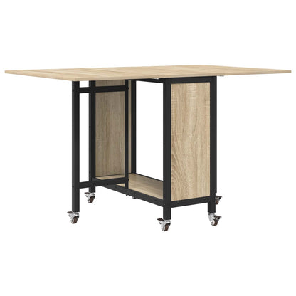 Tavolo da pranzo pieghevole con ruote 130 x 80 x 76,5 cm | homemem39