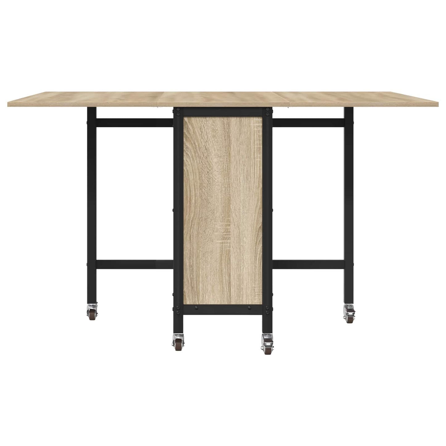 Tavolo da pranzo pieghevole con ruote 130 x 80 x 76,5 cm | homemem39