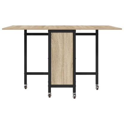 Tavolo da pranzo pieghevole con ruote 130 x 80 x 76,5 cm | homemem39