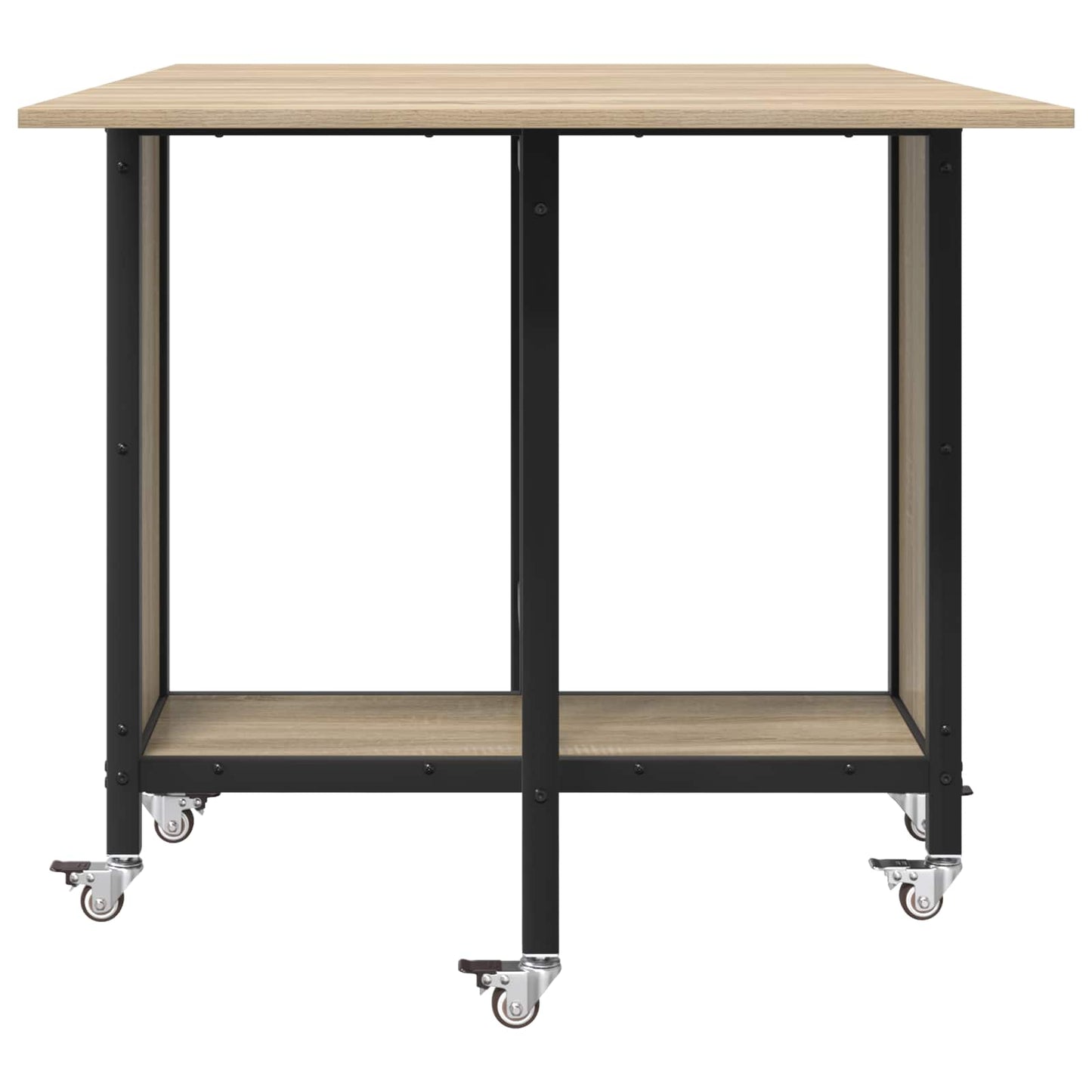 Tavolo da pranzo pieghevole con ruote 130 x 80 x 76,5 cm | homemem39