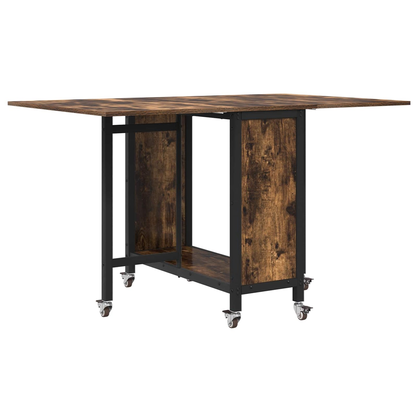 Tavolo da pranzo pieghevole con ruote 130 x 80 x 76,5 cm | homemem39