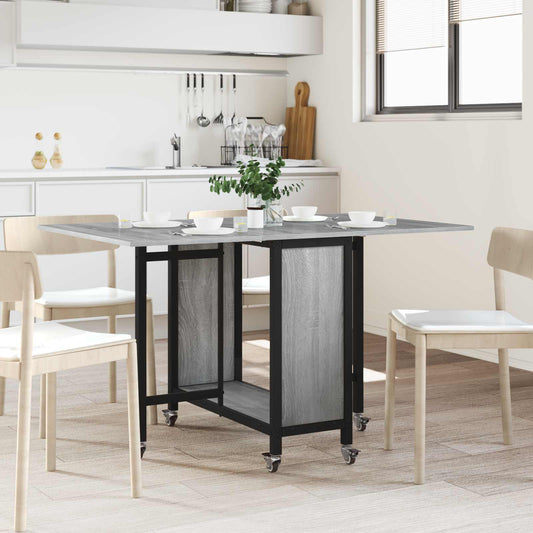 Tavolo da pranzo pieghevole con ruote 130 x 80 x 76,5 cm