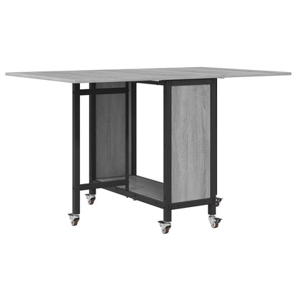 Tavolo da pranzo pieghevole con ruote 130 x 80 x 76,5 cm | homemem39