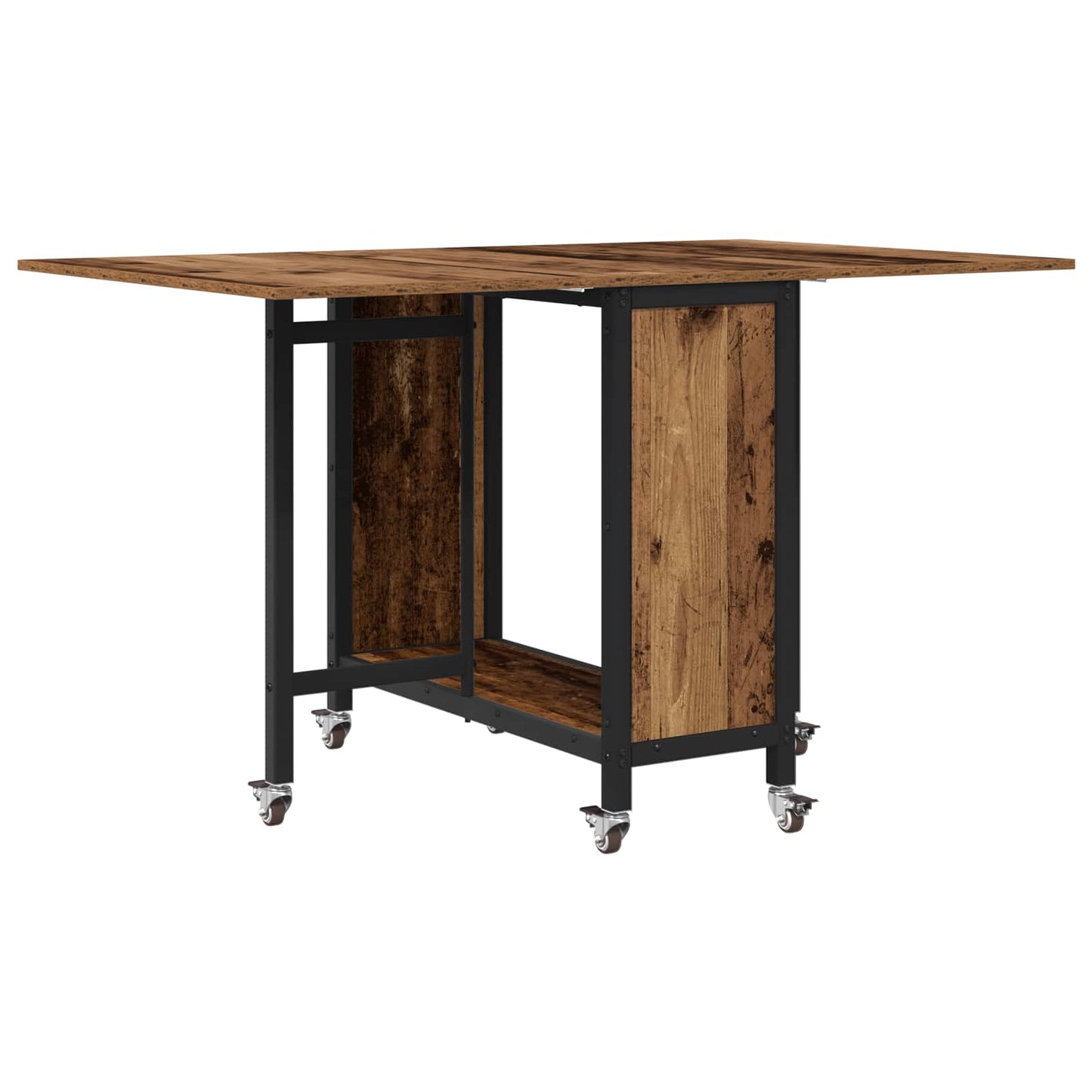 Tavolo da pranzo pieghevole con ruote 130 x 80 x 76,5 cm | homemem39