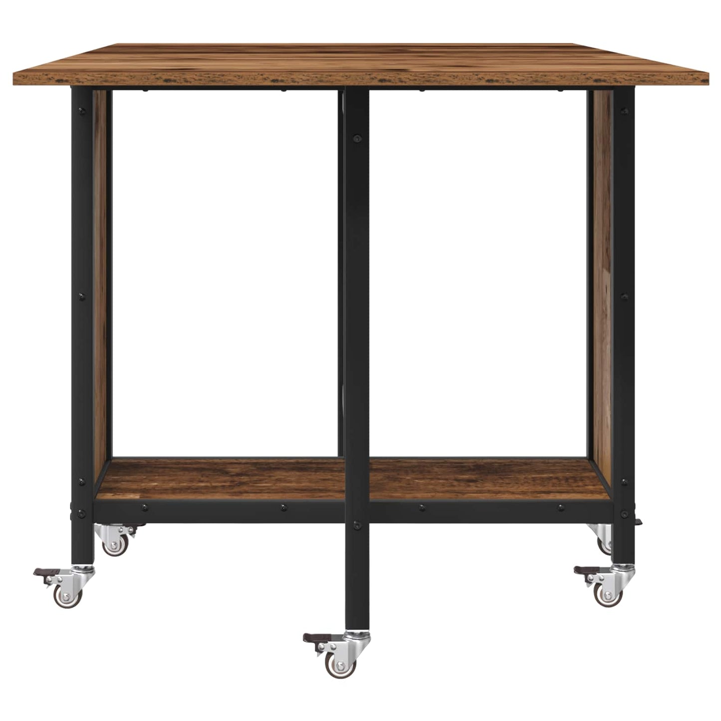 Tavolo da pranzo pieghevole con ruote 130 x 80 x 76,5 cm | homemem39