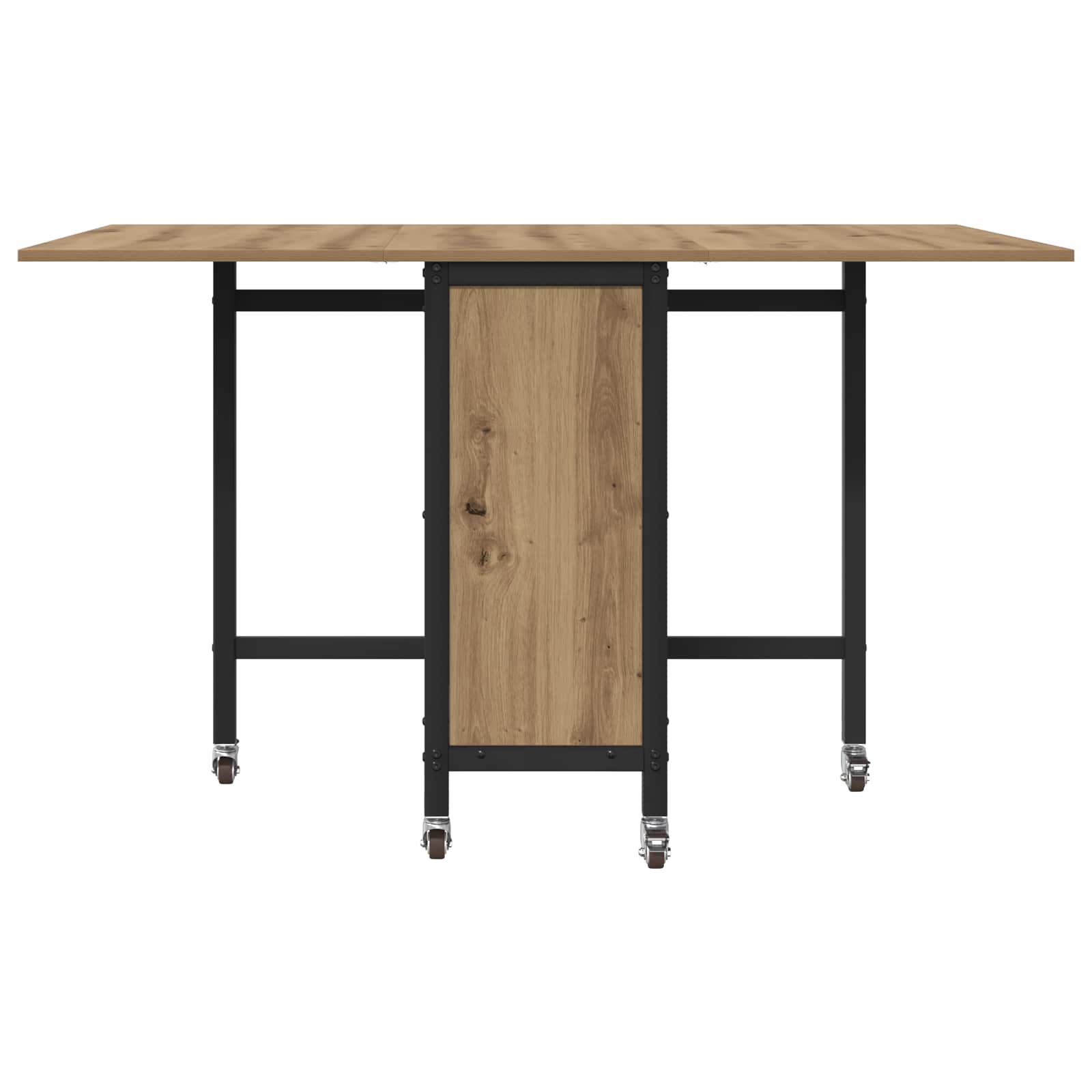 Tavolo da pranzo pieghevole con ruote 130 x 80 x 76,5 cm | homemem39