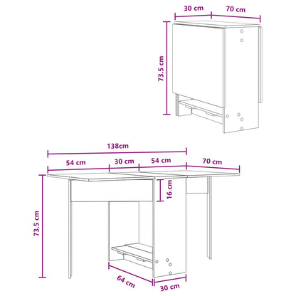 Tavolo da Pranzo 138 x 70 x 73,5 cm Legno ingegnerizzato