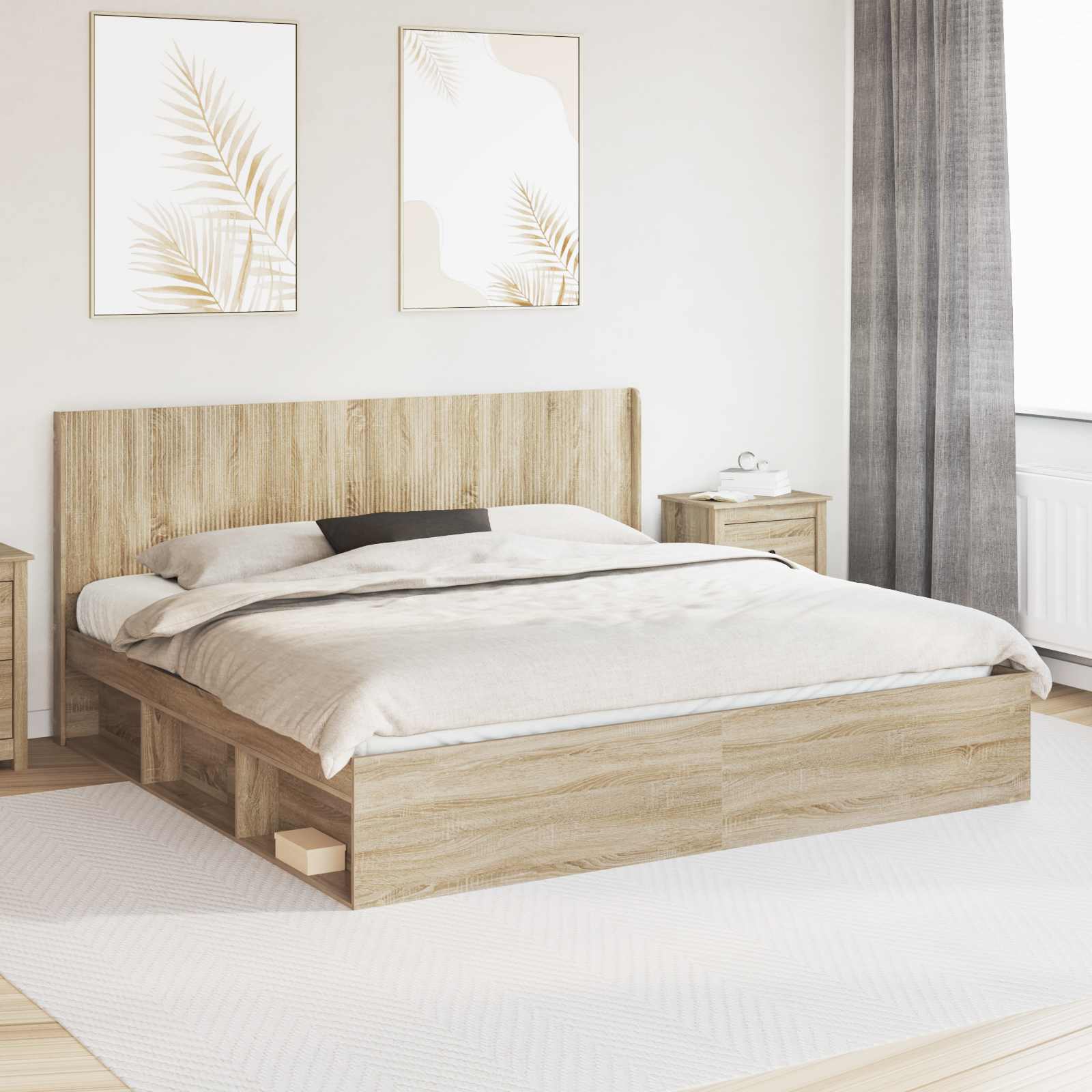 Testiera Letto Rovere Sonoma Legno ingegnerizzato | homemem39
