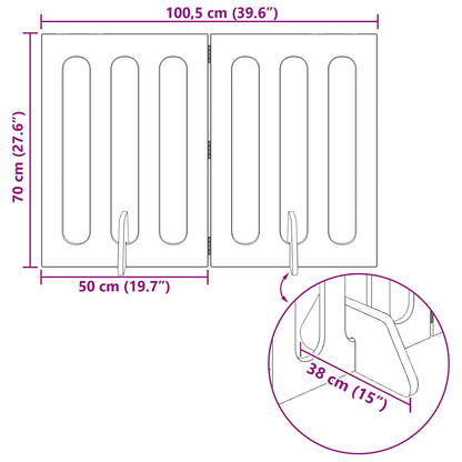 Recinto pieghevole per animali 2 pcs Bianco 100,5 x 38 x 70 cm | homemem39