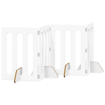 Recinto pieghevole per animali 4 pcs Bianco 201 x 38 x 70 cm | homemem39