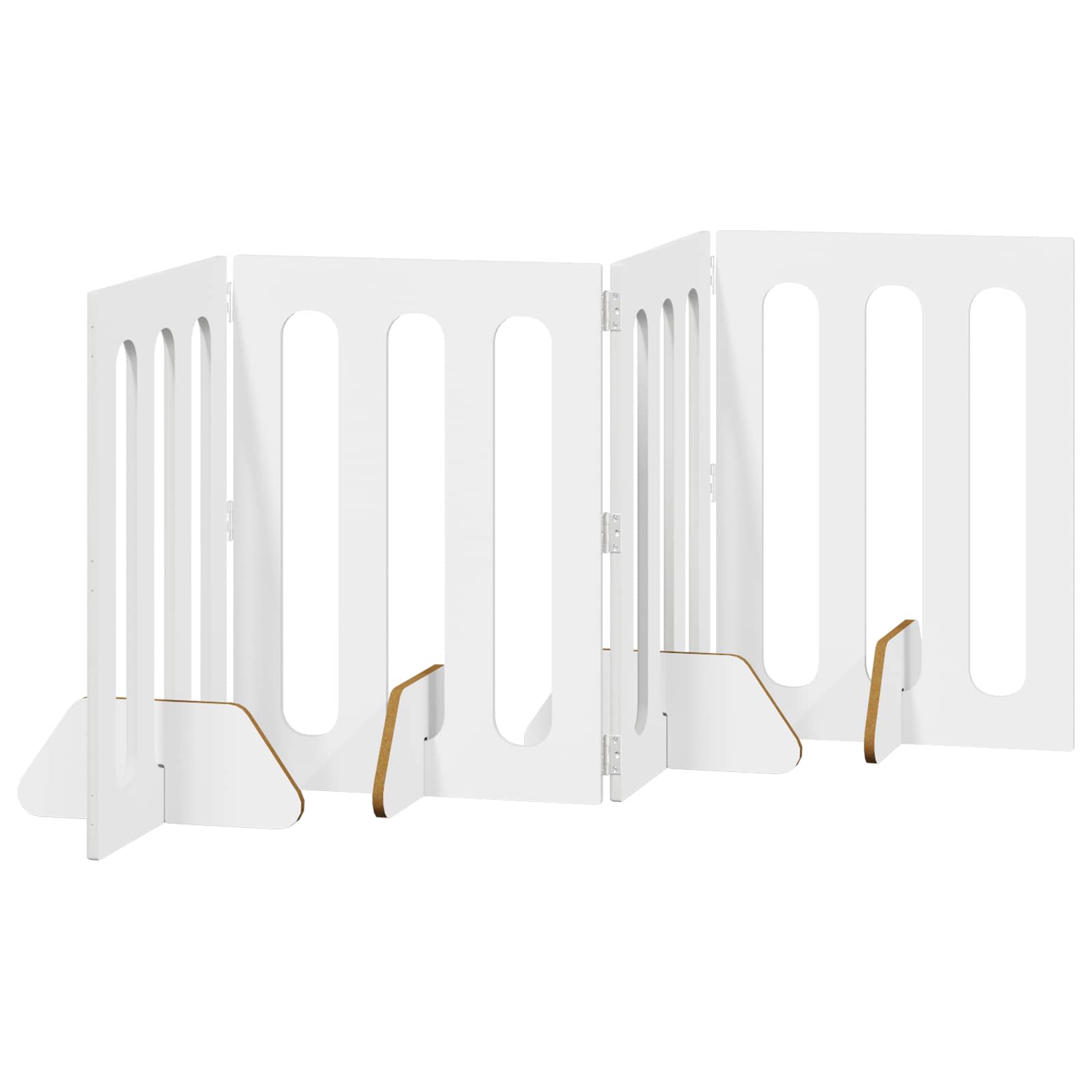 Recinto pieghevole per animali 4 pcs Bianco 201 x 38 x 70 cm | homemem39