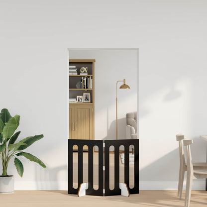 Recinto pieghevole per animali 2 pcs Rovere Nero | homemem39