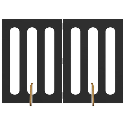 Recinto pieghevole per animali 2 pcs Rovere Nero | homemem39