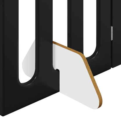 Recinto pieghevole per animali 4 pcs Rovere Nero | homemem39