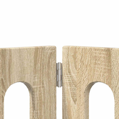Recinto pieghevole per animali 4 pcs Rovere Sonoma | homemem39