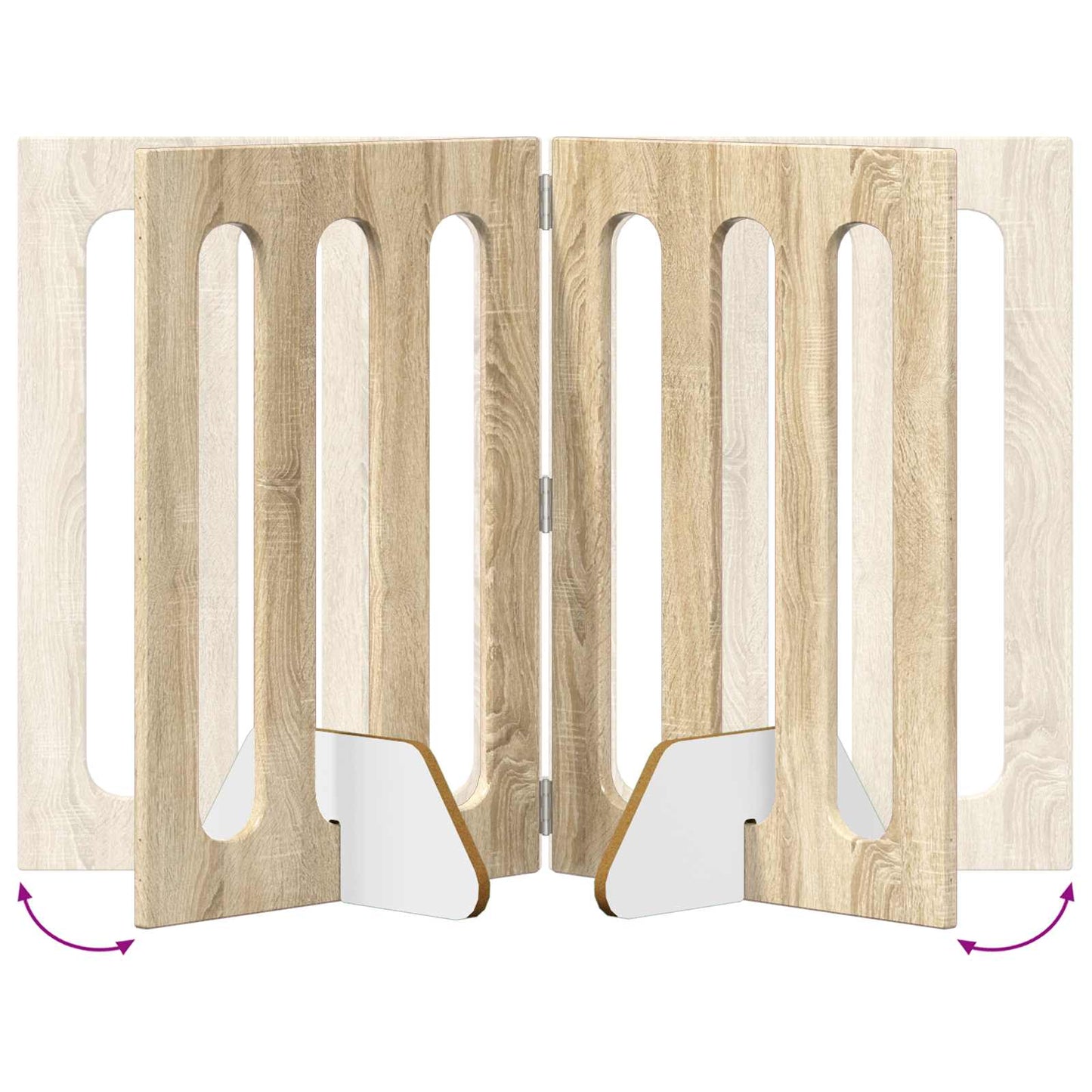 Recinto pieghevole per animali 4 pcs Rovere Sonoma | homemem39