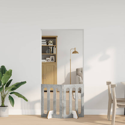 Recinto pieghevole per animali 2 pcs Grigio Cemento | homemem39
