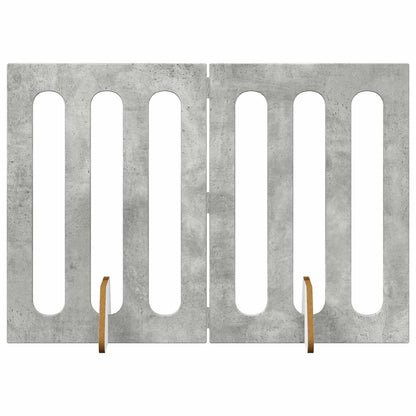 Recinto pieghevole per animali 2 pcs Grigio Cemento | homemem39