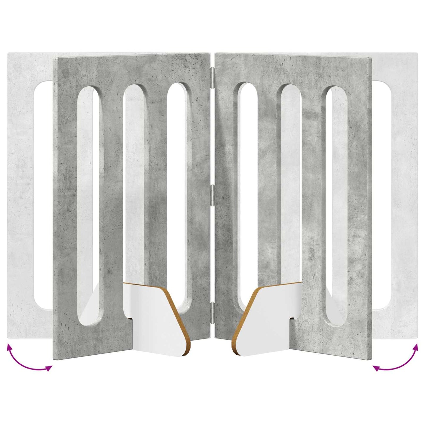 Recinto pieghevole per animali 2 pcs Grigio Cemento | homemem39