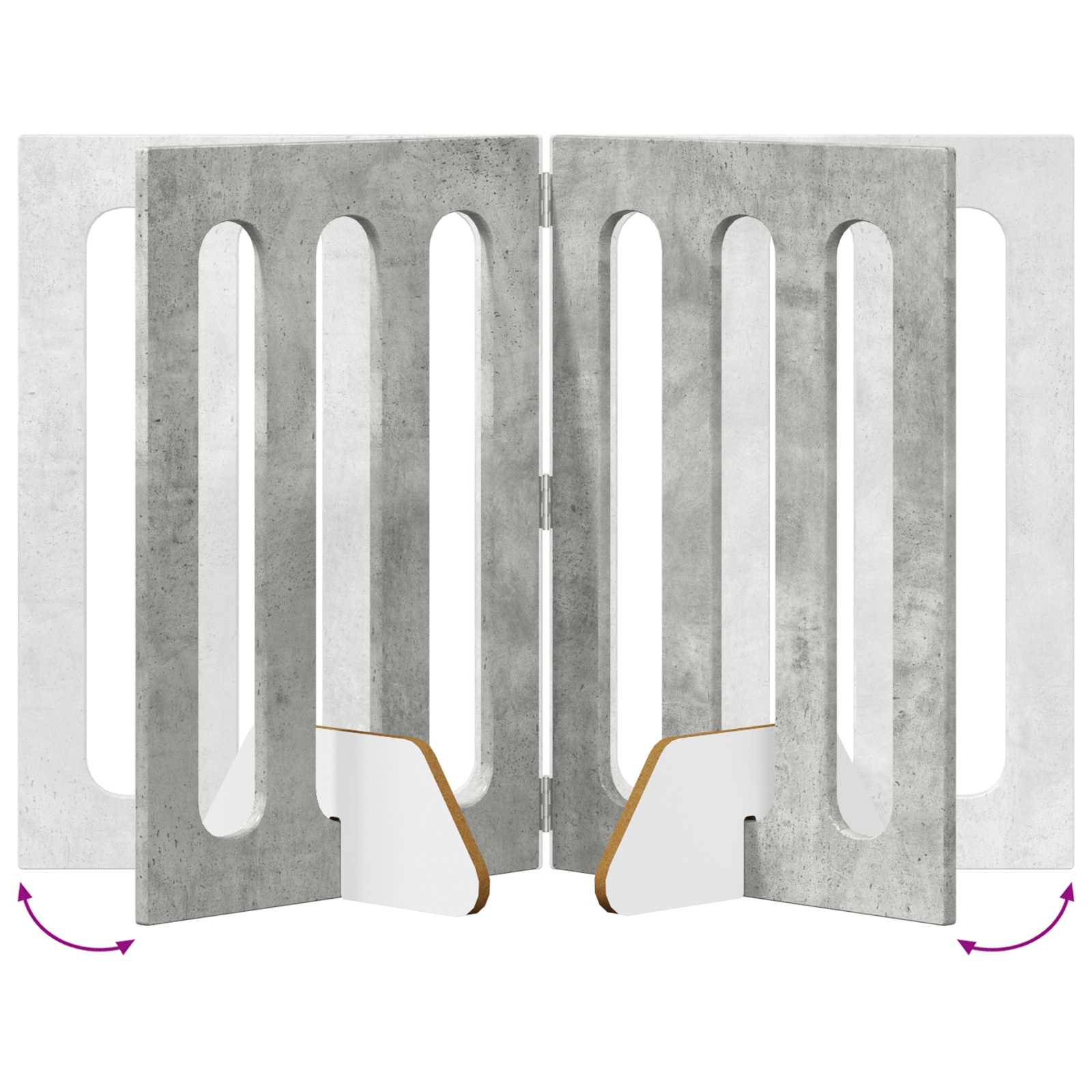 Recinto pieghevole per animali 4 pcs Grigio Cemento | homemem39