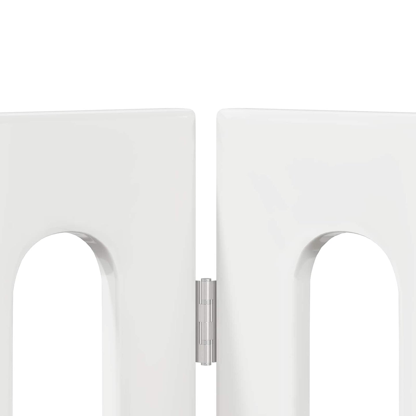 Recinto pieghevole per animali 2 pcs Bianco Lucido | homemem39