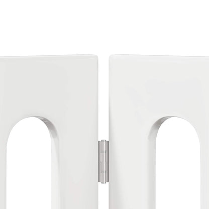 Recinto pieghevole per animali 2 pcs Bianco Lucido | homemem39
