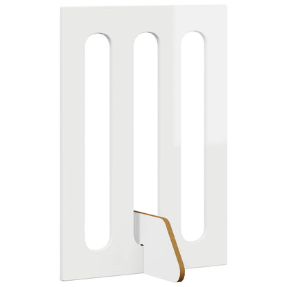 Recinto pieghevole per animali 4 pcs Bianco Lucido | homemem39