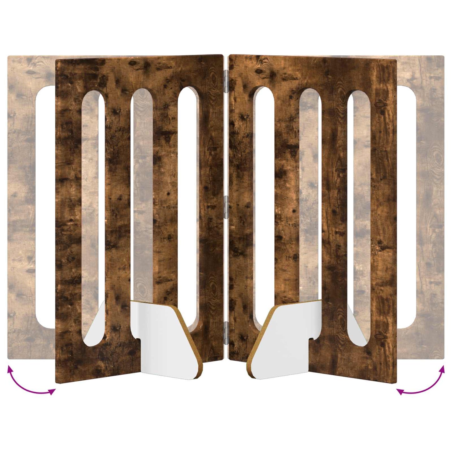 Recinto pieghevole per animali 2 pcs Quercia Affumicata | homemem39