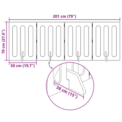 Recinto pieghevole per animali 4 pcs Sonoma grigia | homemem39