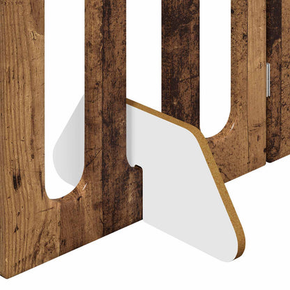Recinto pieghevole per animali 4 pcs Legno di quercia | homemem39
