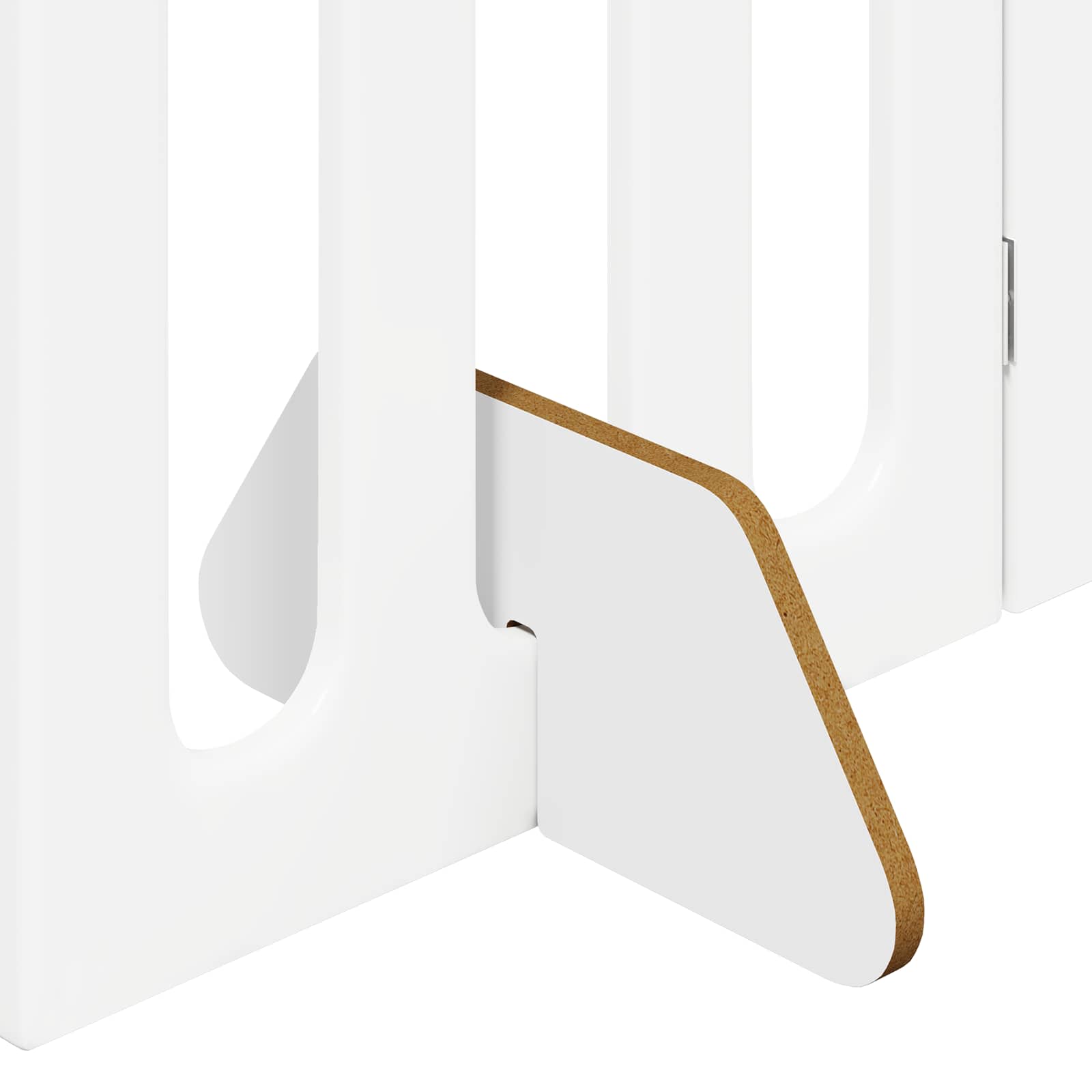 Recinto pieghevole per animali 4 pcs Bianco 201 x 38 x 90 cm | homemem39