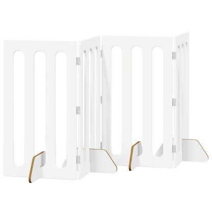 Recinto pieghevole per animali 4 pcs Bianco 201 x 38 x 90 cm
